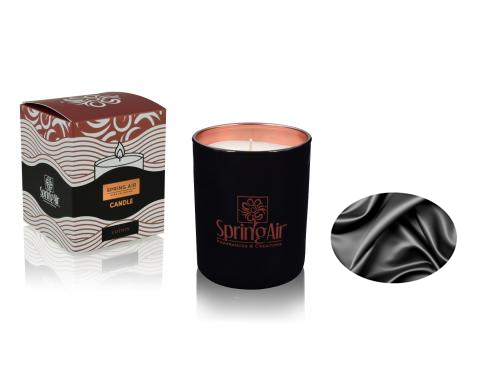CANDLE BLACK SATIN 170ML BRONZE LINE
